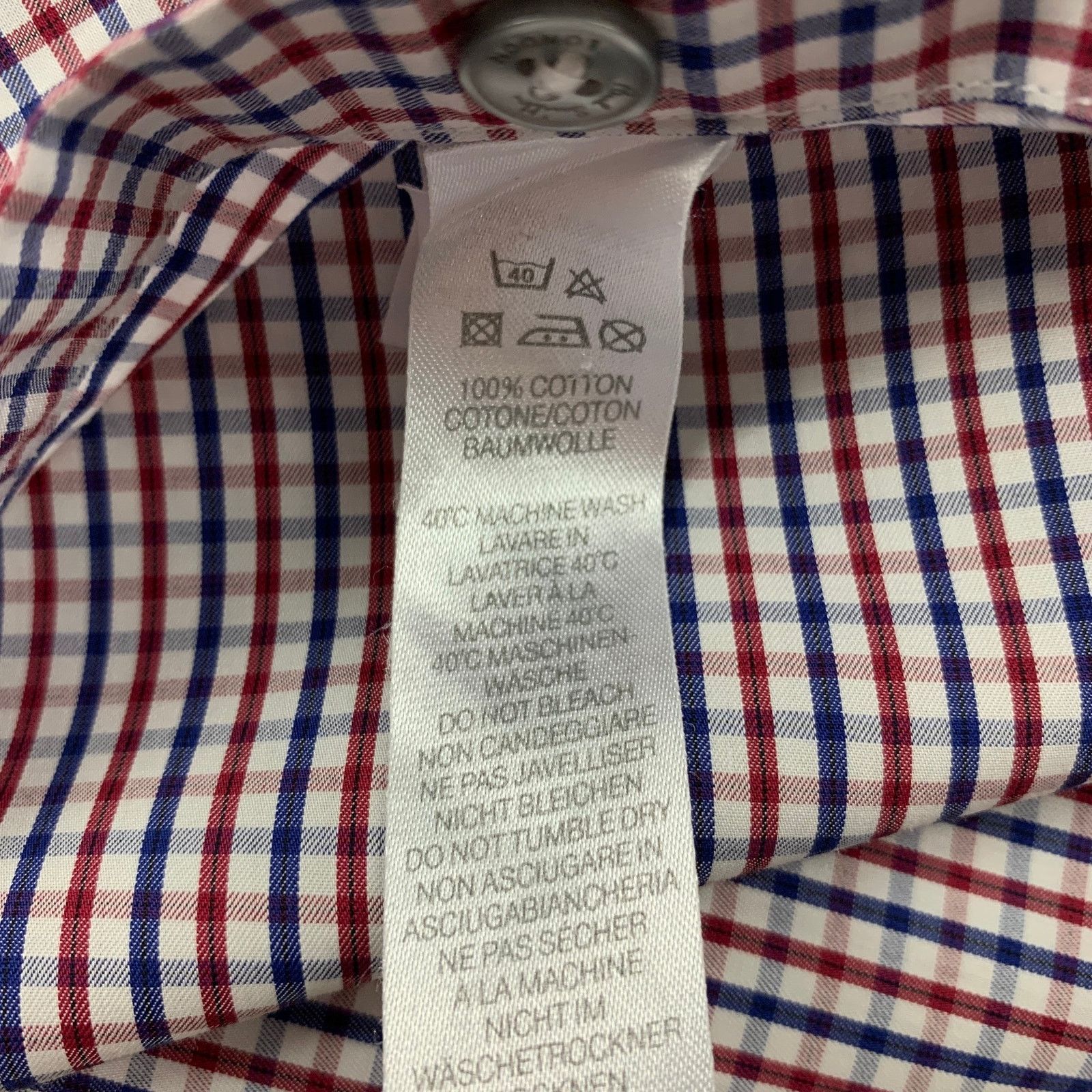 Paul Smith M Red & Blue Checkered Cotton Button Down Long Sleeve Shirt Size US M / EU 48-50 / 2 - 4 Thumbnail