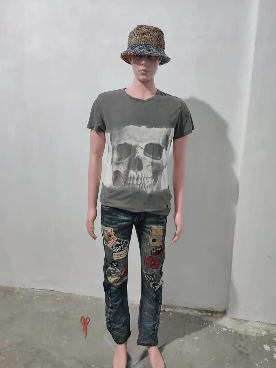 Japanese Brand Tough Jeansmith Nice Art Patches Punk Jeans Pants Size US 29 - 21 Thumbnail