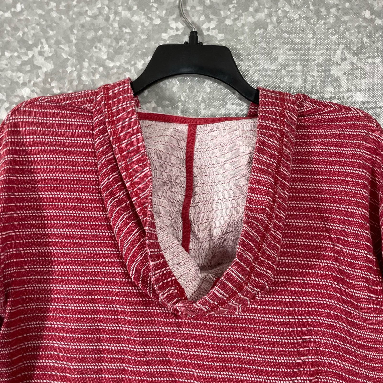 Chaps Chaps Red Striped Poncho Style Hoodie Pullover - Size Medium Size M / US 6-8 / IT 42-44 - 6 Thumbnail