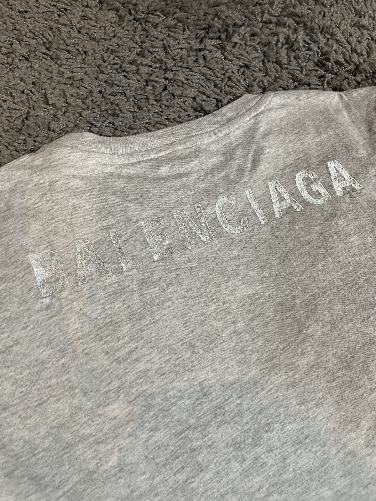 Balenciaga Balenciaga Embroidered Vintage Jersey T-Shirt Pale Heather Size M / US 6-8 / IT 42-44 - 2 Thumbnail