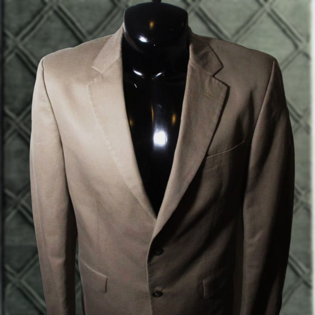 Banana Republic Banana Republic Blazer Jacket Mens 42 Long Khaki Linen Size 42R - 1 Thumbnail