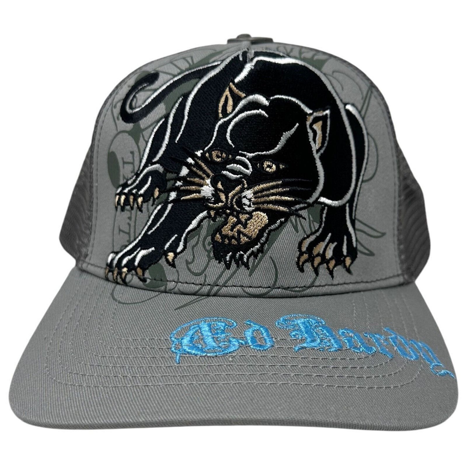 Ed Hardy Ed Hardy Trucker Hat Embroidered Crouching Panther Cap Size ONE SIZE - 1 Thumbnail