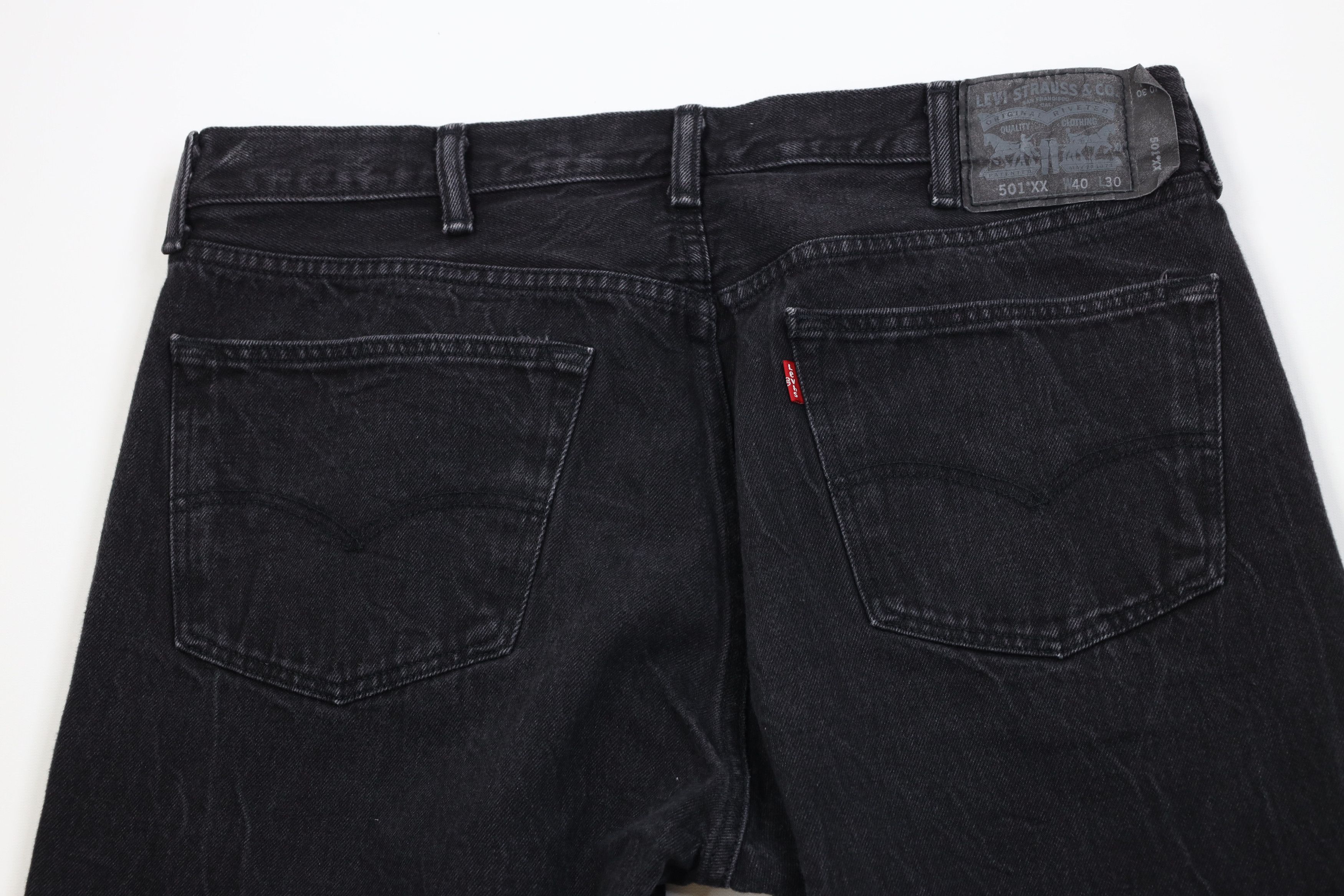 Levi's Vintage Y2K Levis 501xx Button Fly Original Fit Jeans Black Size US 40 / EU 56 - 11 Thumbnail