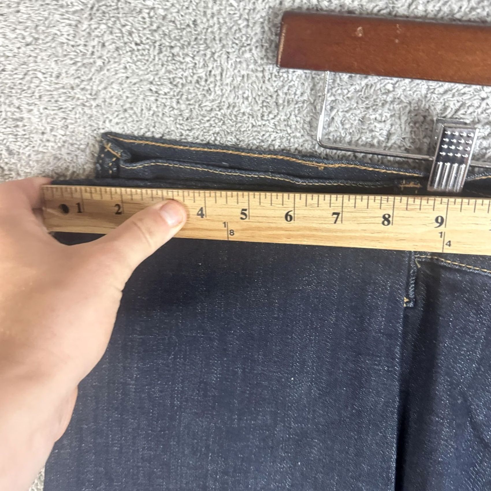 Lucky Brand Lucky Brand Athletic Taper Jeans Mens 44x32 Blue Dark Wash Denim Size US 44 / EU 60 - 7 Thumbnail