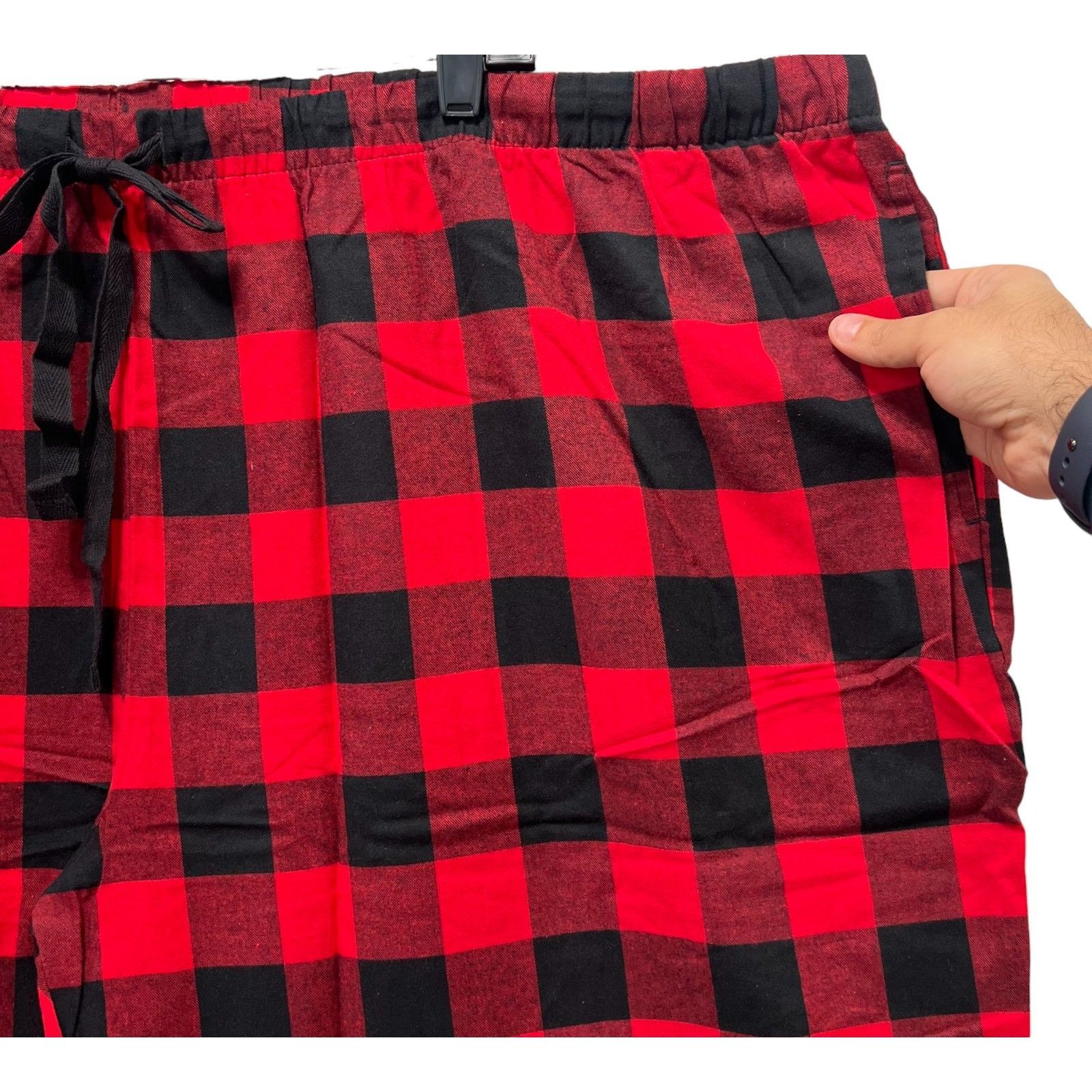 Other Wonder Shop - Women's Red Buffalo Check Flannel Pajama Set - Size ONE SIZE - 25 Thumbnail