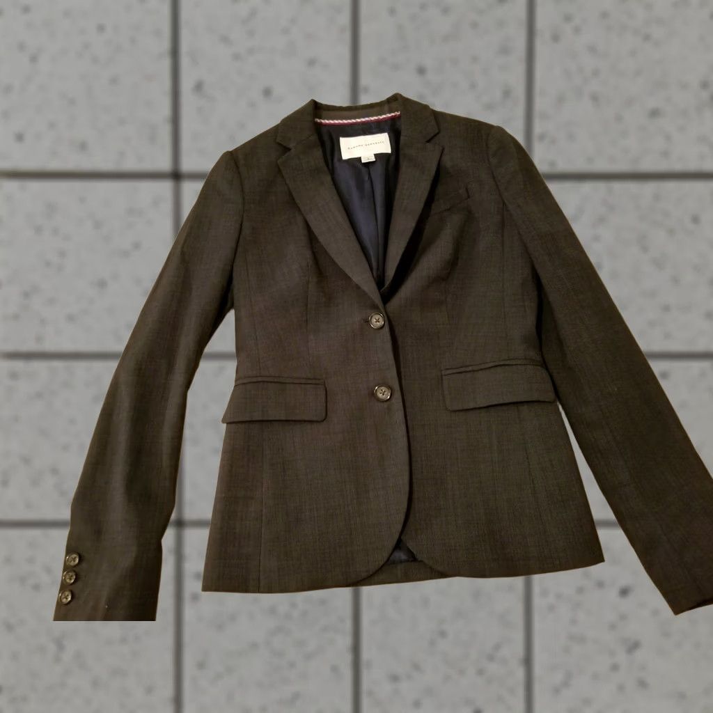 Banana Republic Womens Banana Republic Gray Wool Jacket Blazer 2 Size XS / US 0-2 / IT 36-38 - 1 Thumbnail