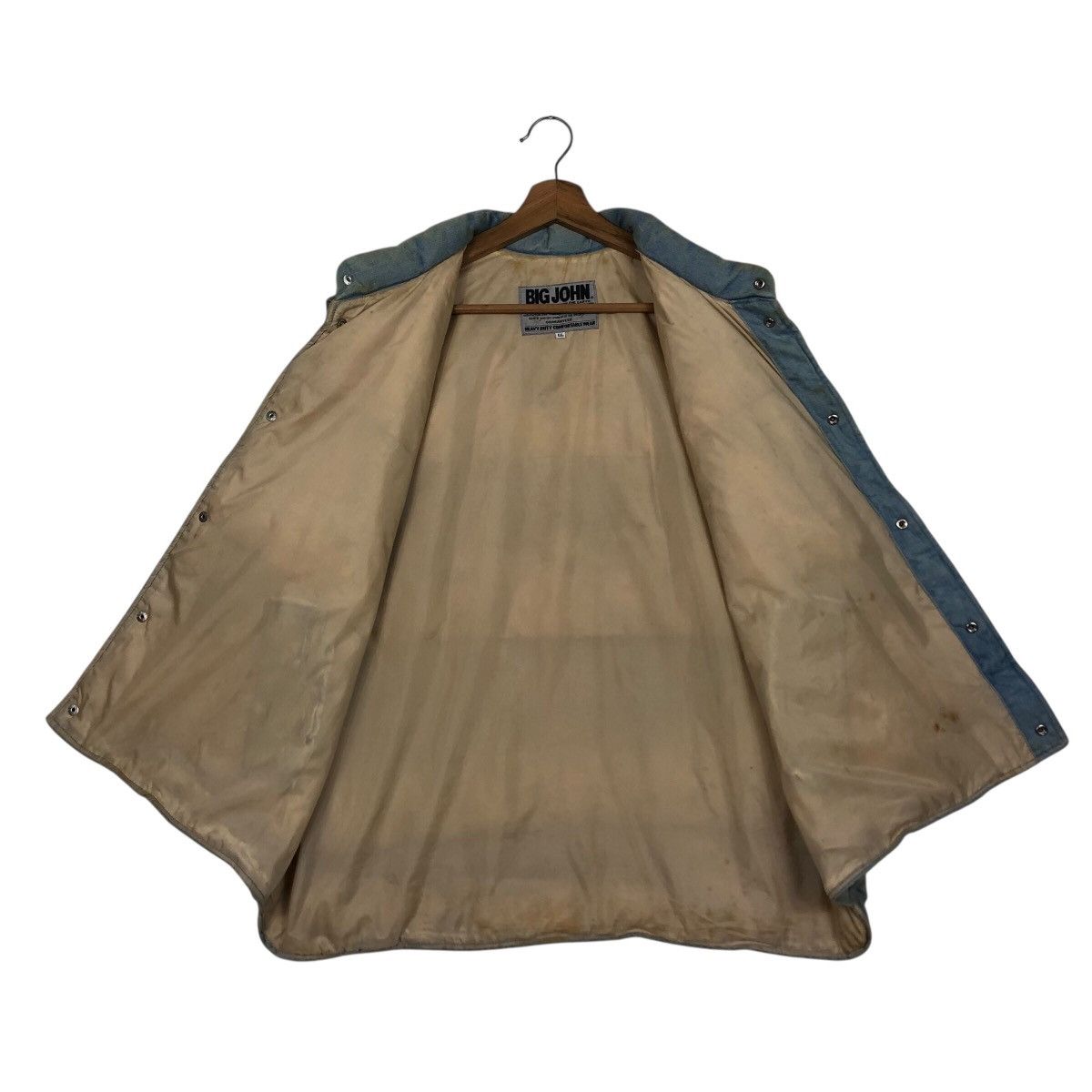 Japanese Brand Big John Vintage Duck-Lined Denim Vest Size US L / EU 52-54 / 3 - 14 Thumbnail