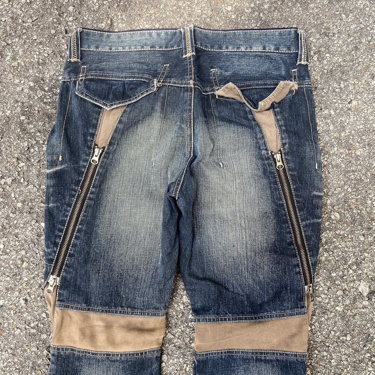 If Six Was Nine PPFM Bush Pant Jeans Hybrid Bondage Punk Style Denim Grunge Size US 31 - 15 Thumbnail