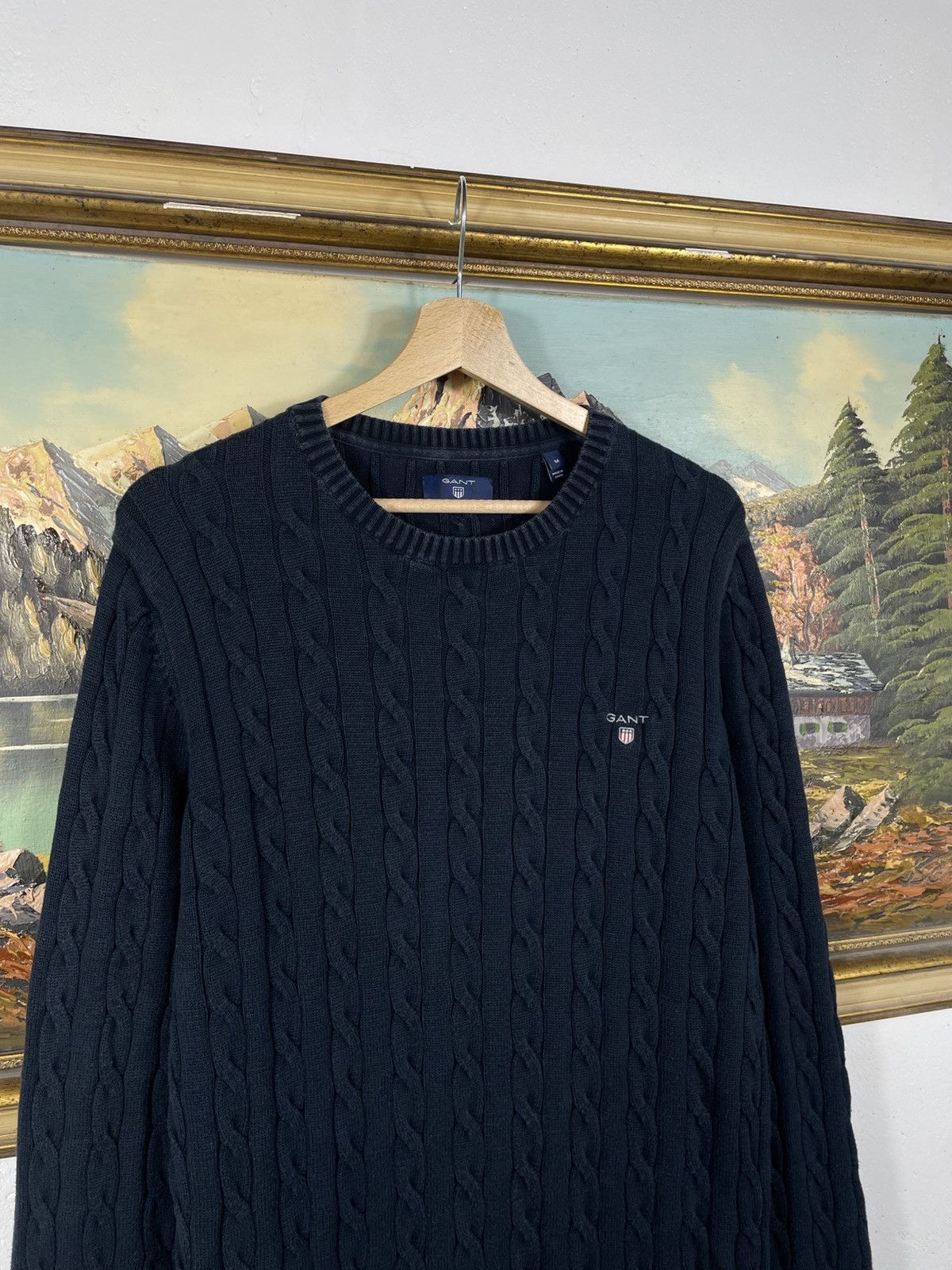 Gant Gant Navy Knitted Jumper Pull Premium Luxury Braid Knitwear Size US M / EU 48-50 / 2 - 5 Thumbnail