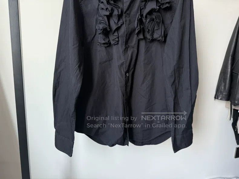 Comme des Garcons Comme Des Garcons Black vintage pleated floral shirt top Size L / US 10 / IT 46 - 4 Thumbnail