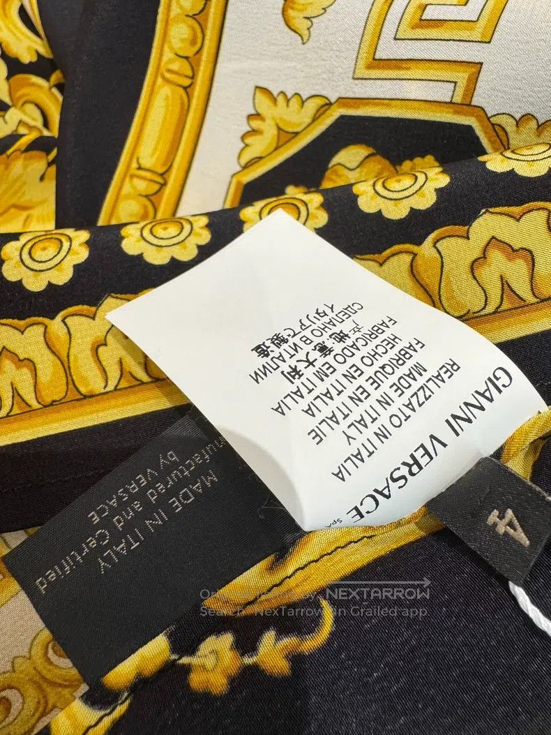 Versace Versace Black gold baroque style mulberry silk shirt Size US S / EU 44-46 / 1 - 7 Thumbnail