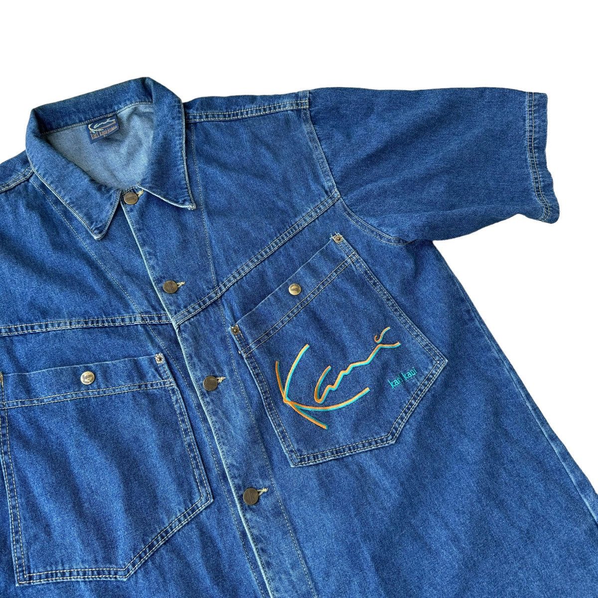 Karl Kani × Makaveli Vintage Karl Kani Jeans Button-up Jean Denim Jacket Tupac Size US L / EU 52-54 / 3 - 4 Thumbnail