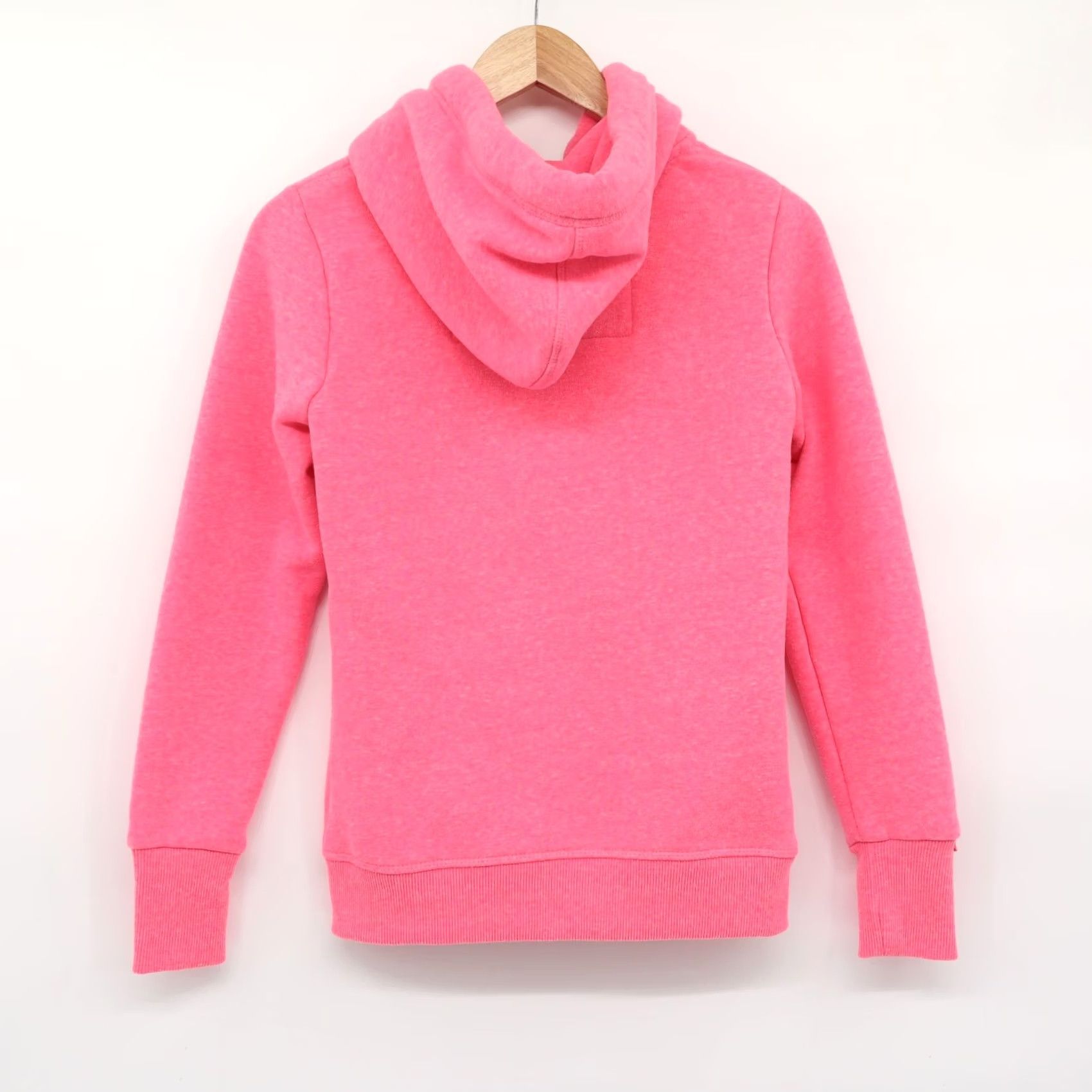 Superdry Superdry Women's Orange Label Zip Hoodie Faded Neon Pink Sz S - Hooded, Full Zip, Pockets, Cotton Polyester, Pink, 1990s? Size S / US 4 / IT 40 - 2 Thumbnail