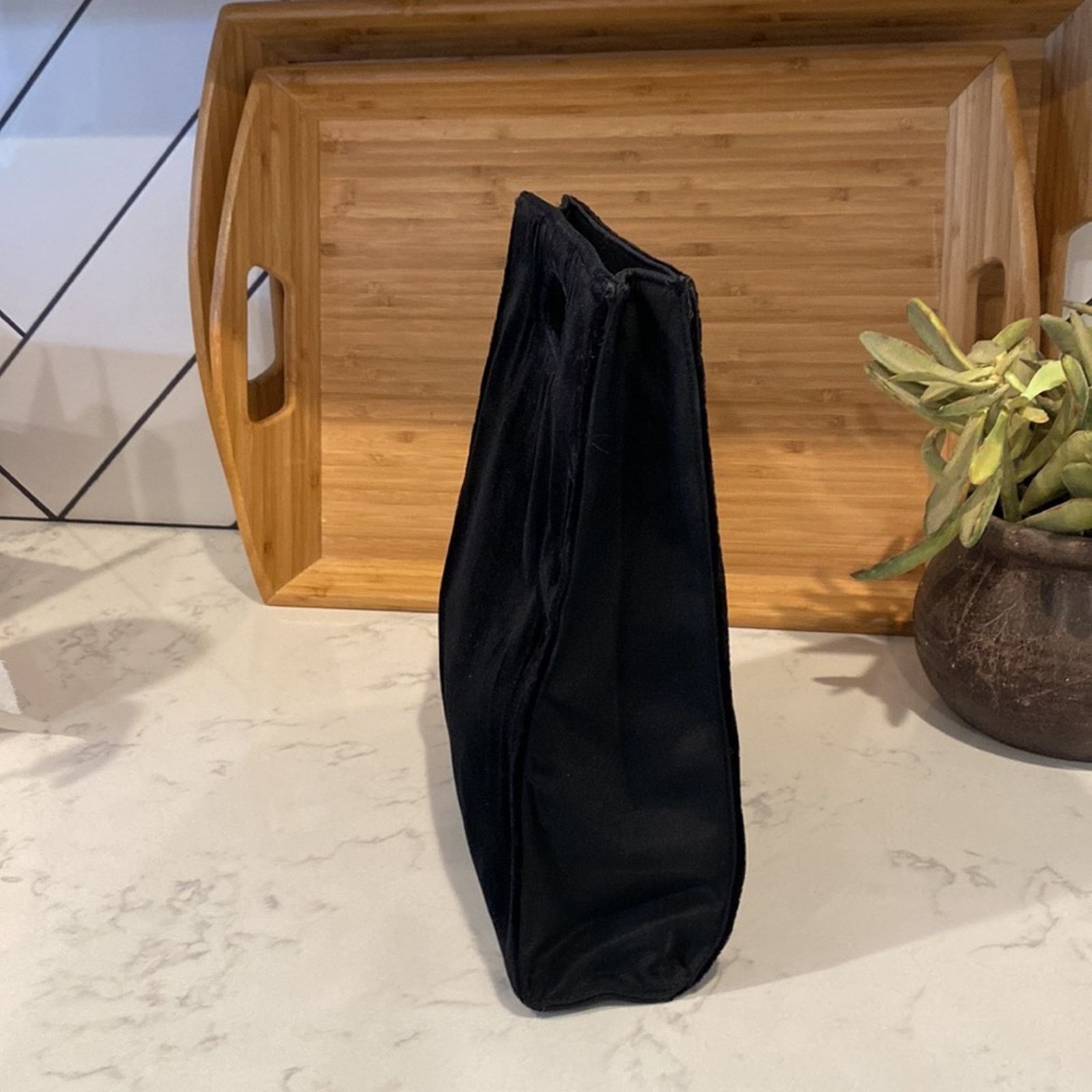 Other Enzo Angiolini Black Velvet Clutch Handle Handbag chic Size ONE SIZE - 2 Thumbnail