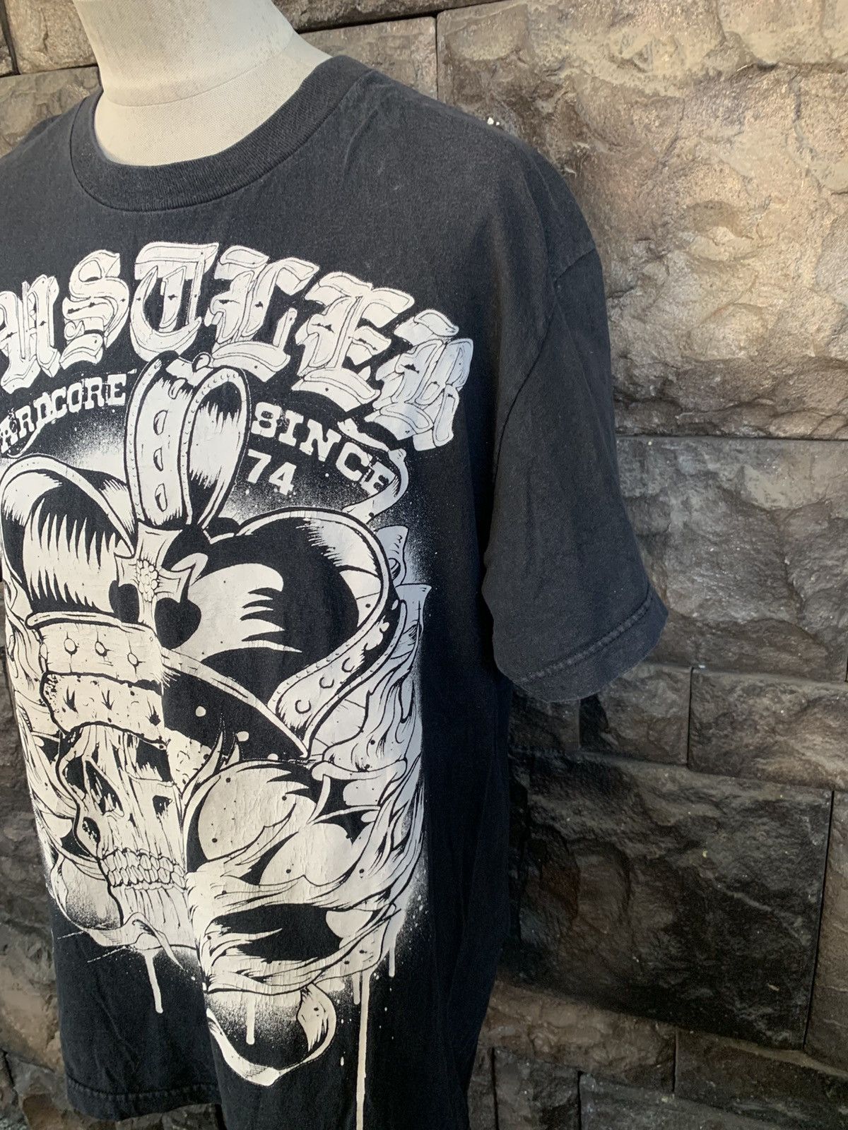 Vintage Vintage Hustler Hardcore Since 74 T shirt Size US L / EU 52-54 / 3 - 3 Thumbnail