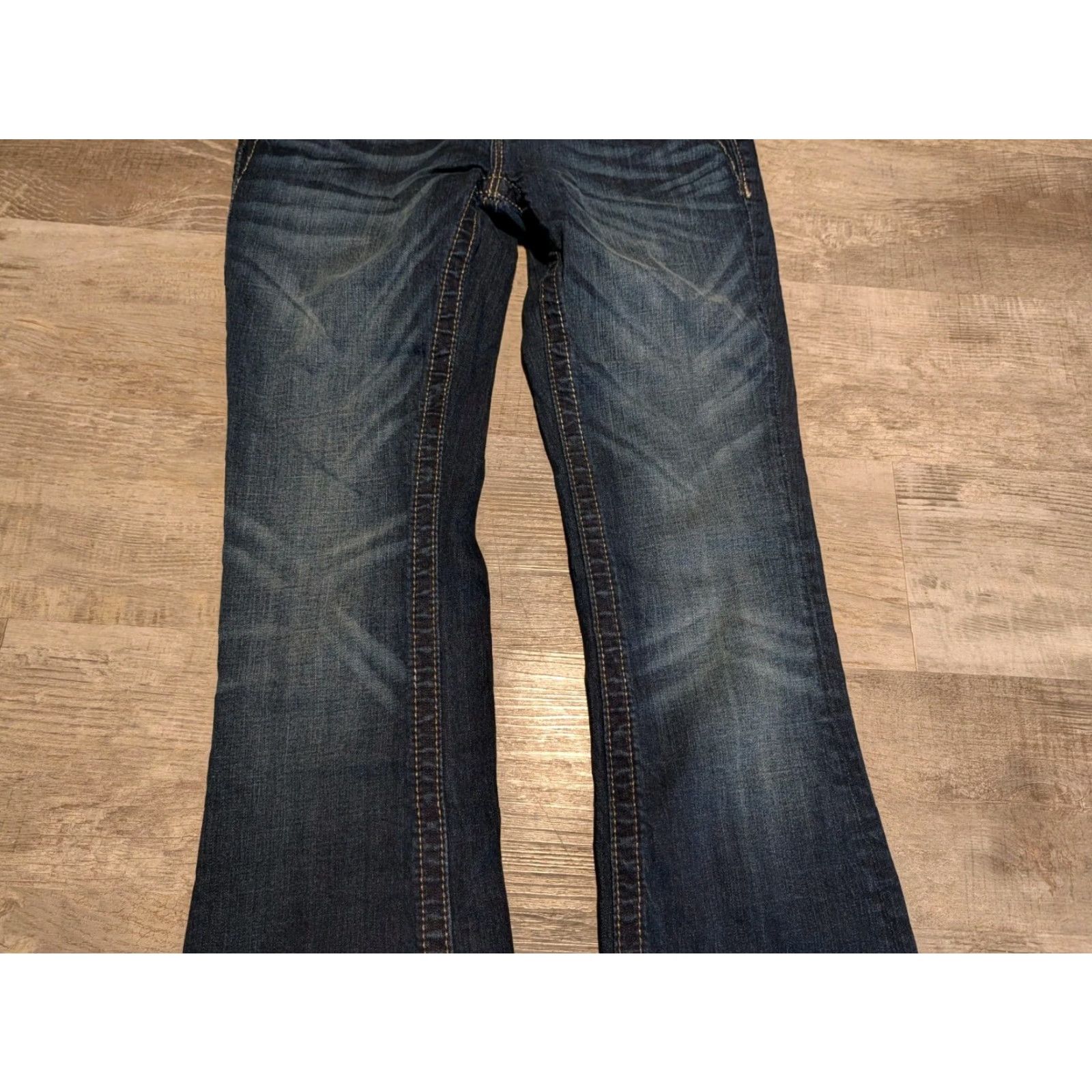 Miss Me Miss Me Jeans Boots Cut Adult Womens 26 Blue Sequin Fleur-de-lis Signature Rise Bootcut Jeans 26 Regular Womens Size 26" / US 2 / IT 38 - 3 Thumbnail