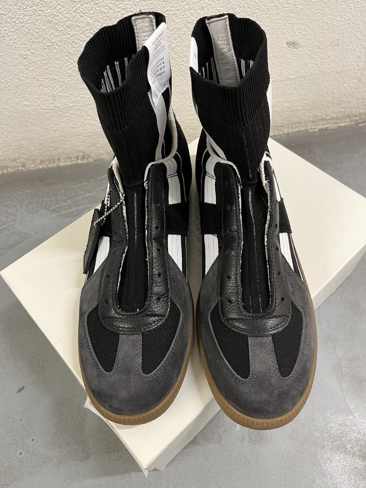Maison Margiela Maison Margiela Sock Sneakers Hybrid GAT Black White Size US 11 / EU 44 - 2 Thumbnail