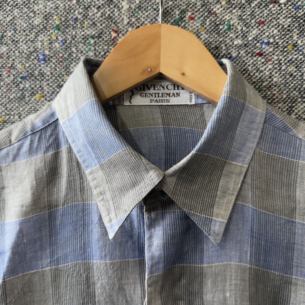 Givenchy Vintage Givenchy Gentleman Linen Plaid Blouson Jacket L⁠ Size US L / EU 52-54 / 3 - 3 Thumbnail