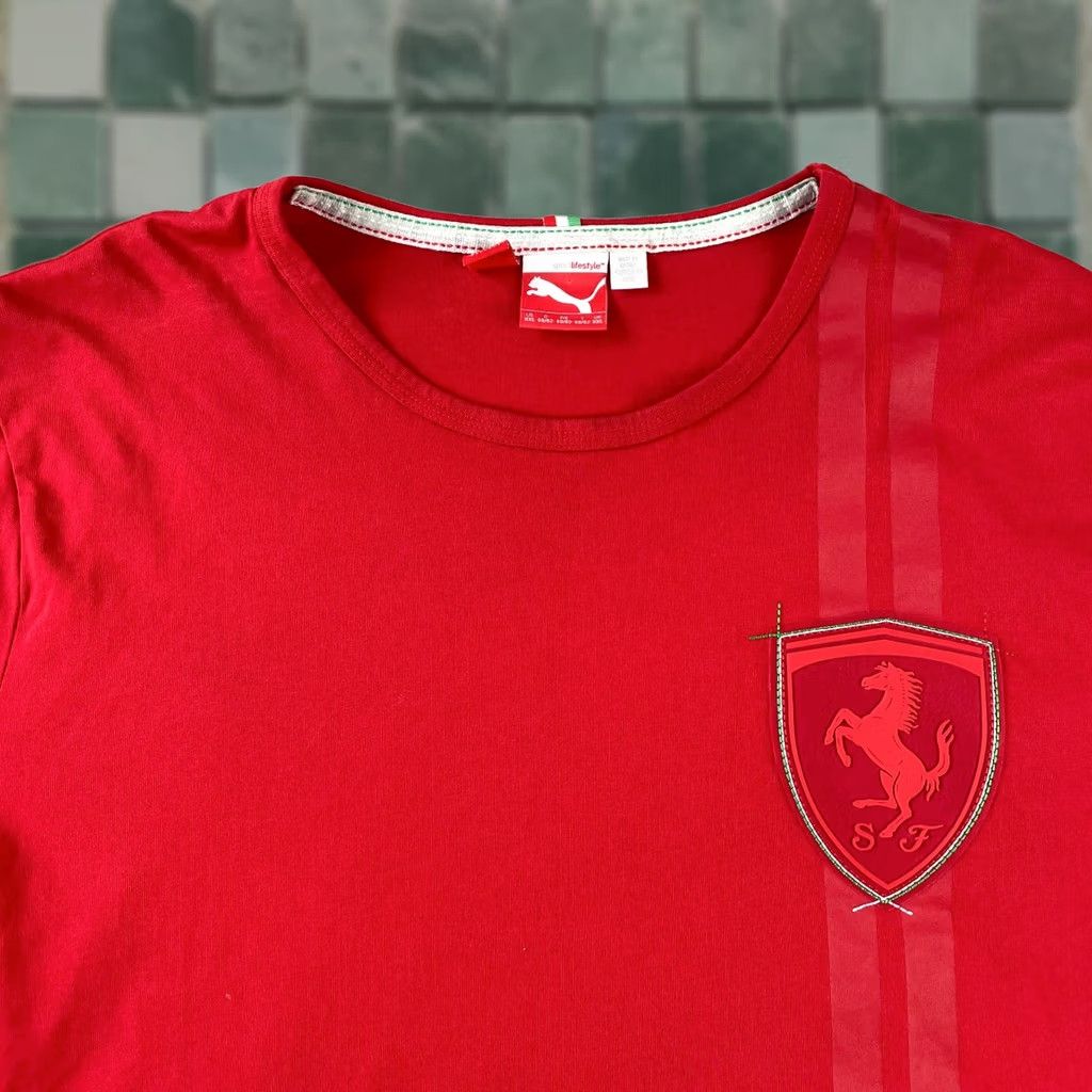 Puma Puma X Scuderia Ferrari T Shirt Men 2XL Rosso Corsa Big Shield Long Sleeve NWOT Size US XXL / EU 58 / 5 - 1 Thumbnail