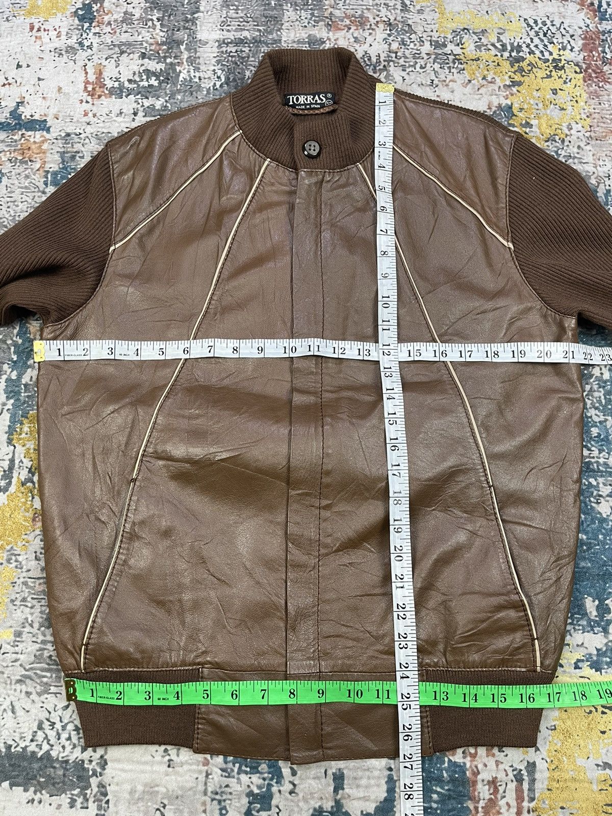 Torras Vintage Torras Spain Leather Switched Sweater Jackets Size US M / EU 48-50 / 2 - 10 Thumbnail