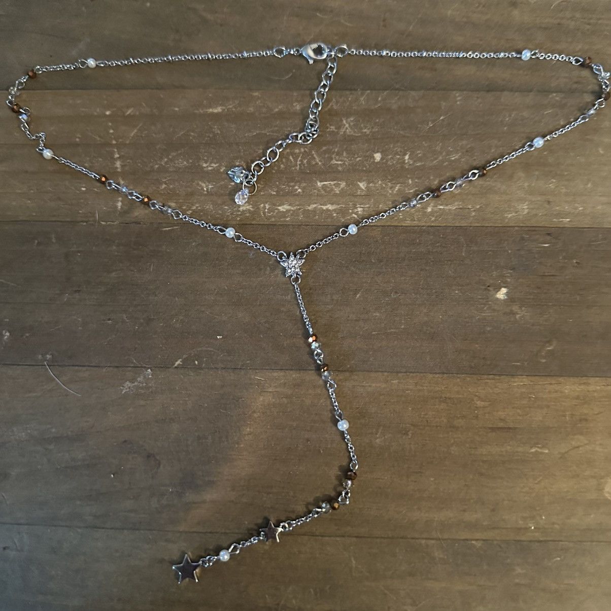 Other Lonna & Lily silver tone stars station bead Y chain necklace Size ONE SIZE - 2 Thumbnail