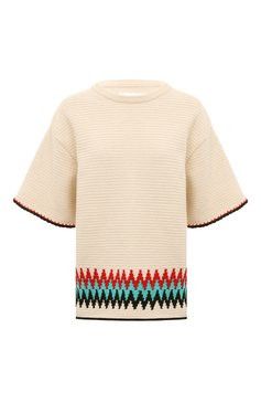Jil Sander o1y1025 Short Sleeves Sweater in Multicolor Size XS / US 0-2 / IT 36-38 - 1 Thumbnail
