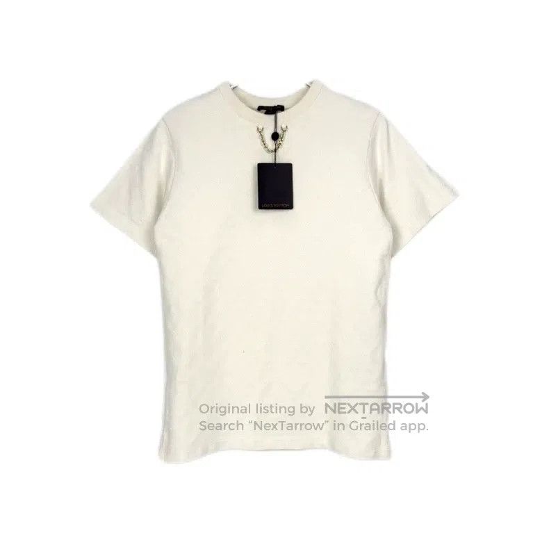 Louis Vuitton Louis Vuitton White dark grain full logo chain short sleev Size US M / EU 48-50 / 2 - 1 Thumbnail