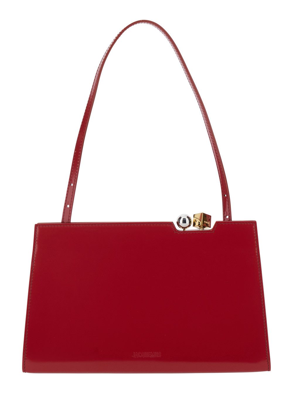 Jacquemus 'Le Salon' Red Handbag with Gold and Silver Charm in Leather for Women Size ONE SIZE - 1 Thumbnail