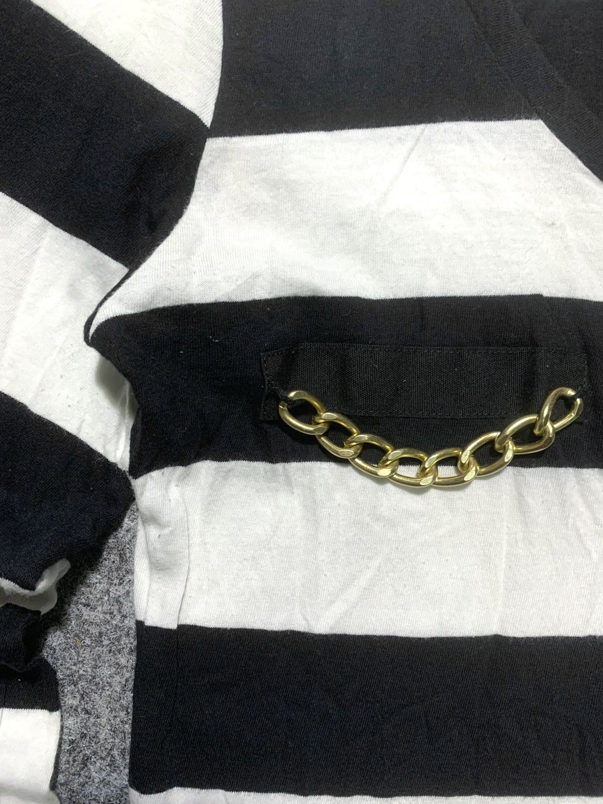SLY Vintage SLY Japan Gold Chain Striped Long Sleeve Size M / US 6-8 / IT 42-44 - 2 Thumbnail