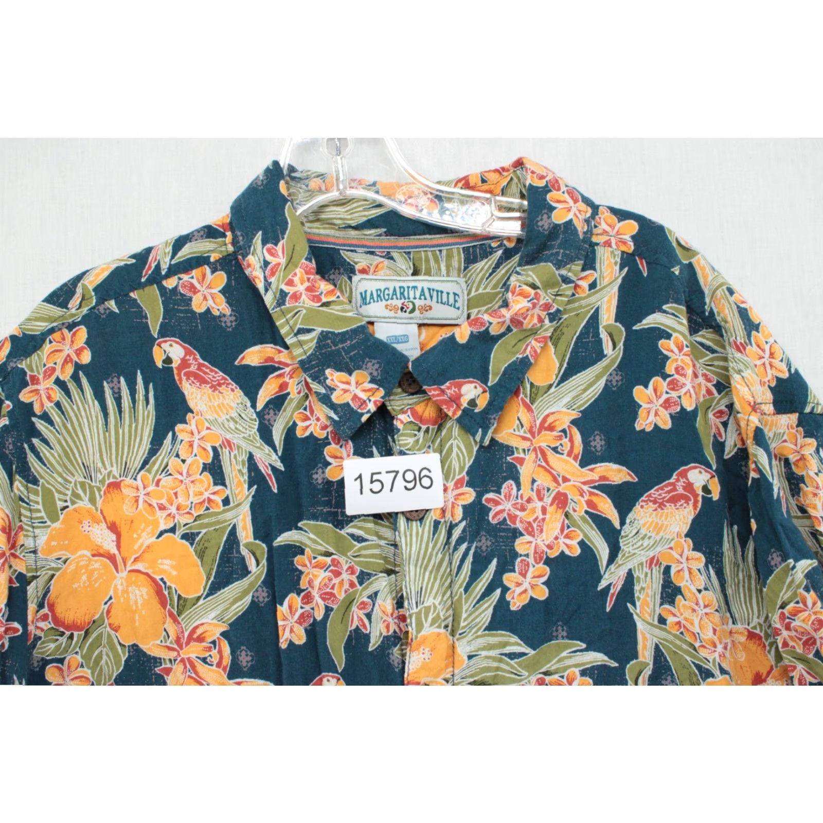 Vintage VINTAGE Margaritaville Jimmy Buffet Shirt Men’s 2XL Hawaiian Tropical Rayon Short Sleeve Button-Up Shirt Size US XXL / EU 58 / 5 - 8 Thumbnail