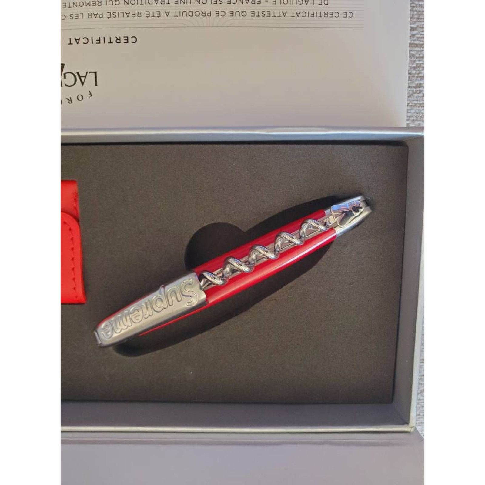 Supreme Laguiole Supreme Hand-Forged Red Corkscrew Stainless Steel Size ONE SIZE - 4 Thumbnail