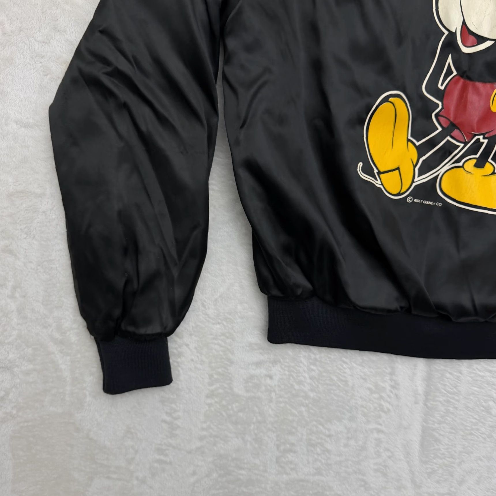 Chalk Line VINTAGE Chalk Line Mickey Mouse Disney Jacket Mens S Black Satin Bomber 80s Size US S / EU 44-46 / 1 - 7 Thumbnail