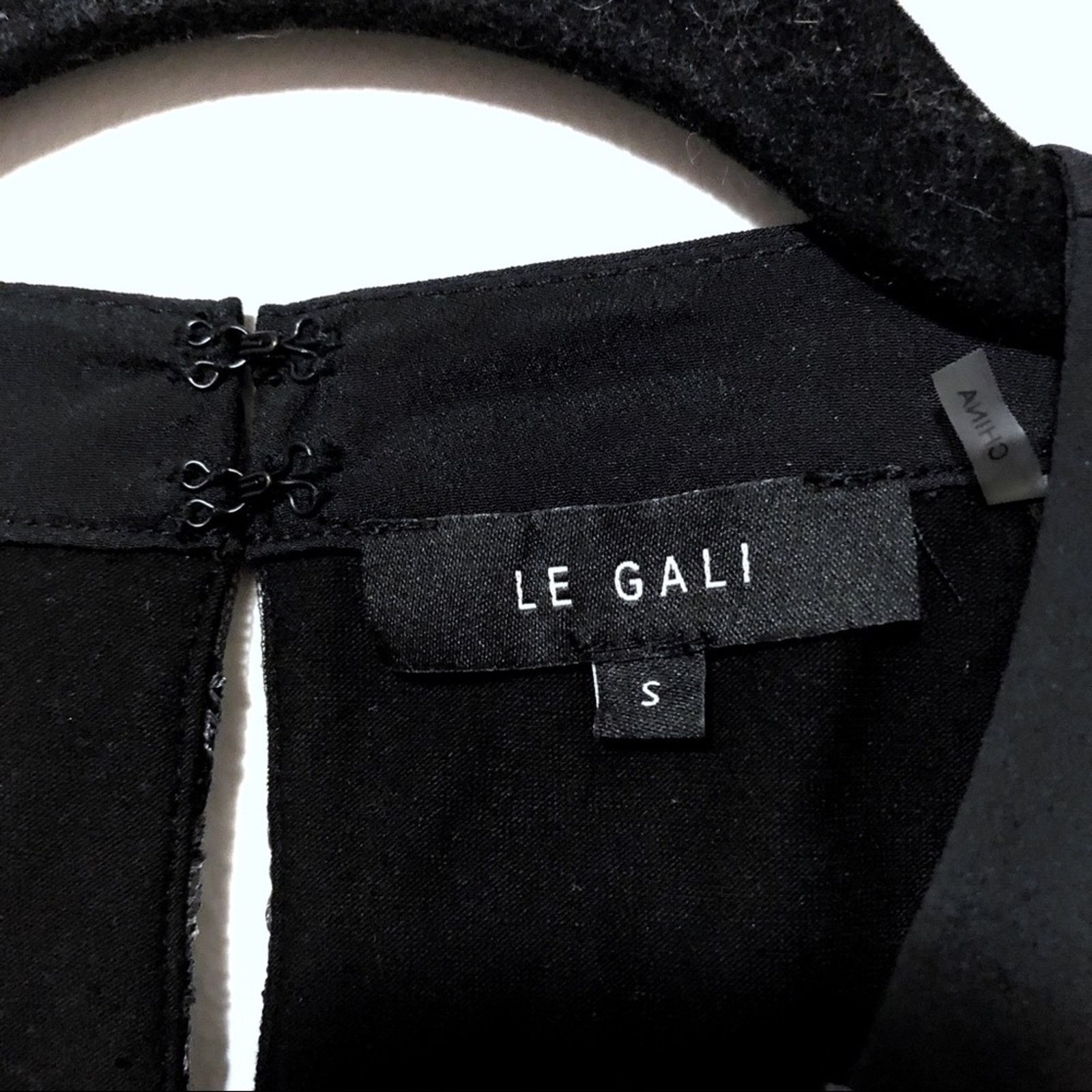 Bloomingdale's Le Gali black silver embroidered lace top small Size S / US 4 / IT 40 - 3 Thumbnail