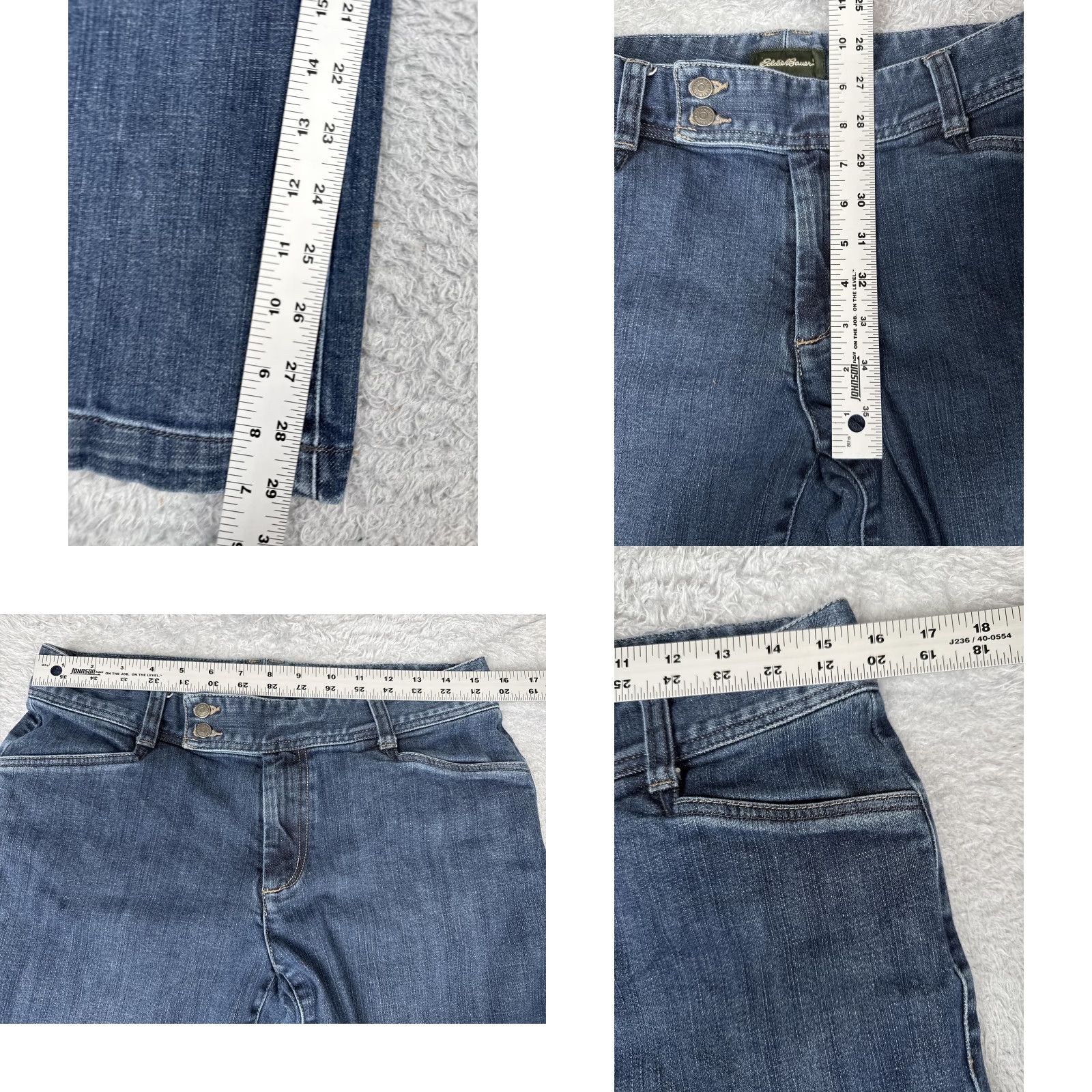 Eddie Bauer Eddie Bauer Jeans Womens 10 Blue Straight Leg Mid Rise Denim Medium Wash Casual Shirt? Size 32" / US 10 / IT 46 - 8 Thumbnail