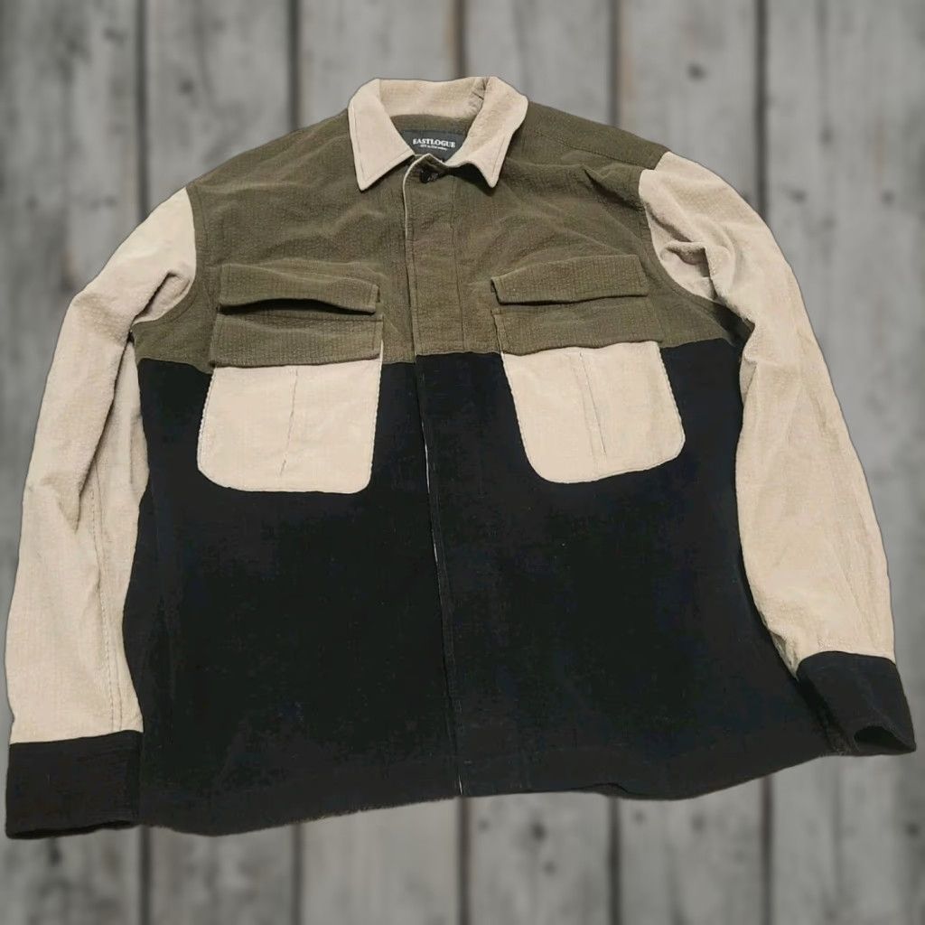 Denime Eastlogue Patchwork Denim Corduroy Shirt Regular M Multi Long Sleeve Button-Up Men Shirt Size US M / EU 48-50 / 2 - 1 Thumbnail