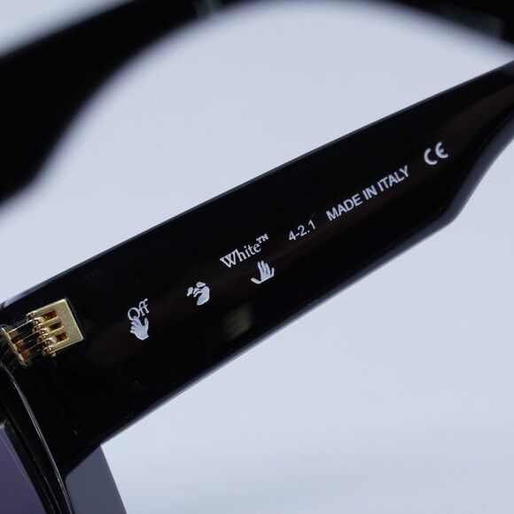 Off-White Off-White OERI027 ACCRA 1007 Sunglasses - Black Size ONE SIZE - 9 Thumbnail
