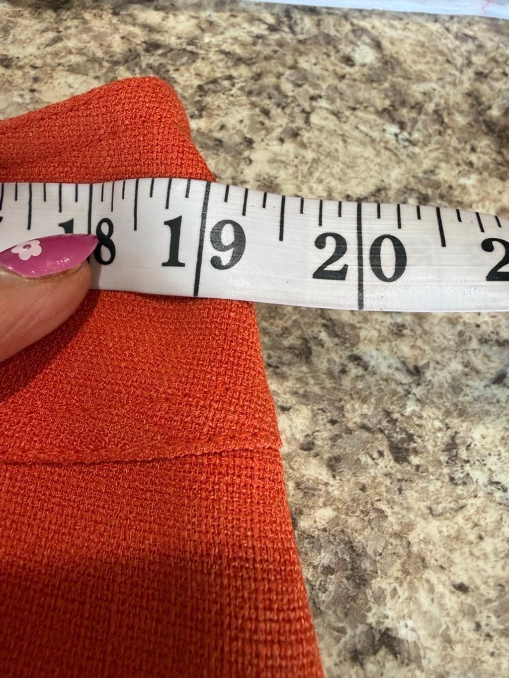 Anne Klein Women's Anne Klein Orange Midi Skirt with Ruffle Hem Size 14 Size 36" / US 14 / IT 50 - 4 Thumbnail