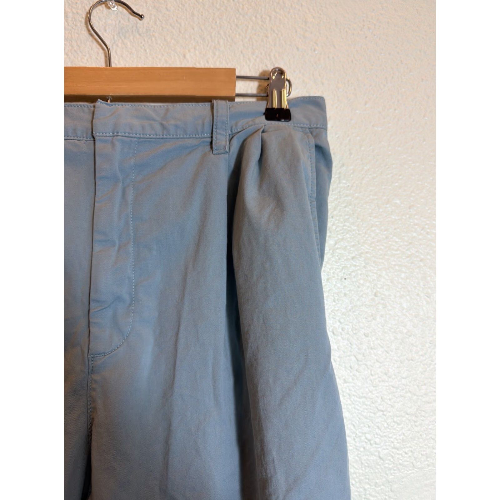 Gap Gap Pants Womens 14 Downtown Beige Chino High Rise Tapered Cotton Blue 32x28 Size 36" / US 14 / IT 50 - 5 Thumbnail