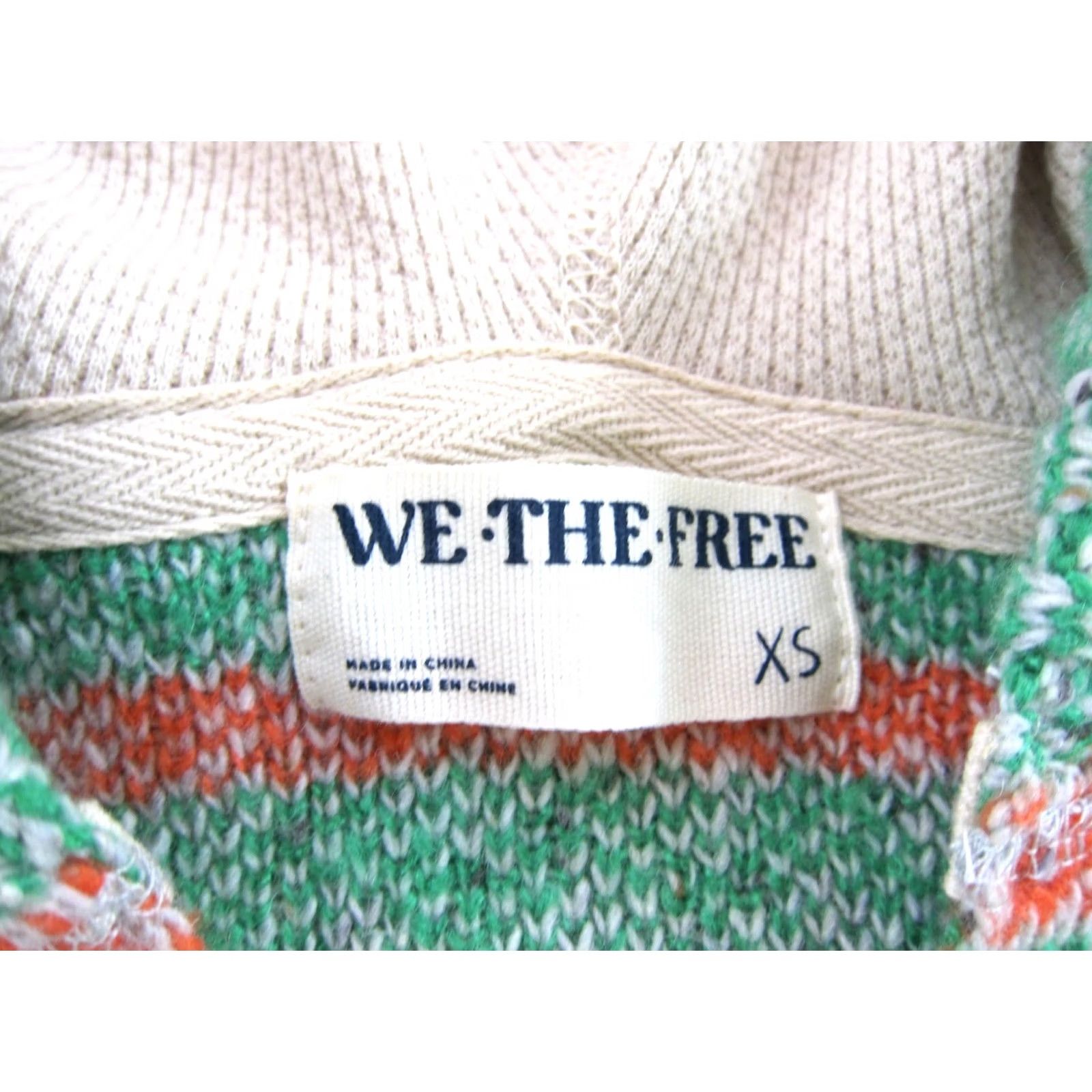 Free People VINTAGE FREE PEOPLE We The Free Cherry Cola Swit Cuff Thermal Hoodie Sweater XS Size XS / US 0-2 / IT 36-38 - 4 Thumbnail