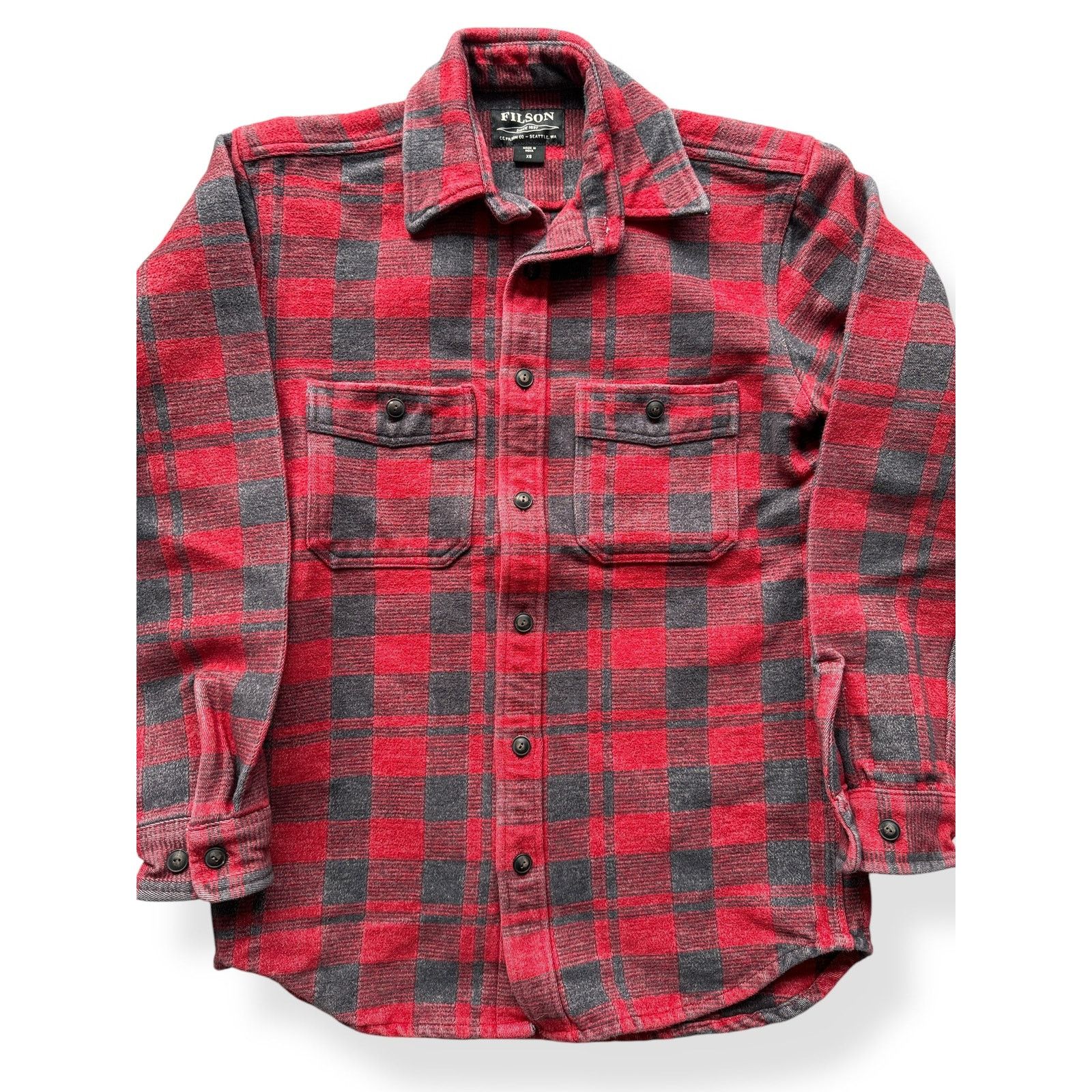 Filson Filson Beartooth Cotton Shirt Charcoal Red SZ XS Size US XS / EU 42 / 0 - 2 Thumbnail