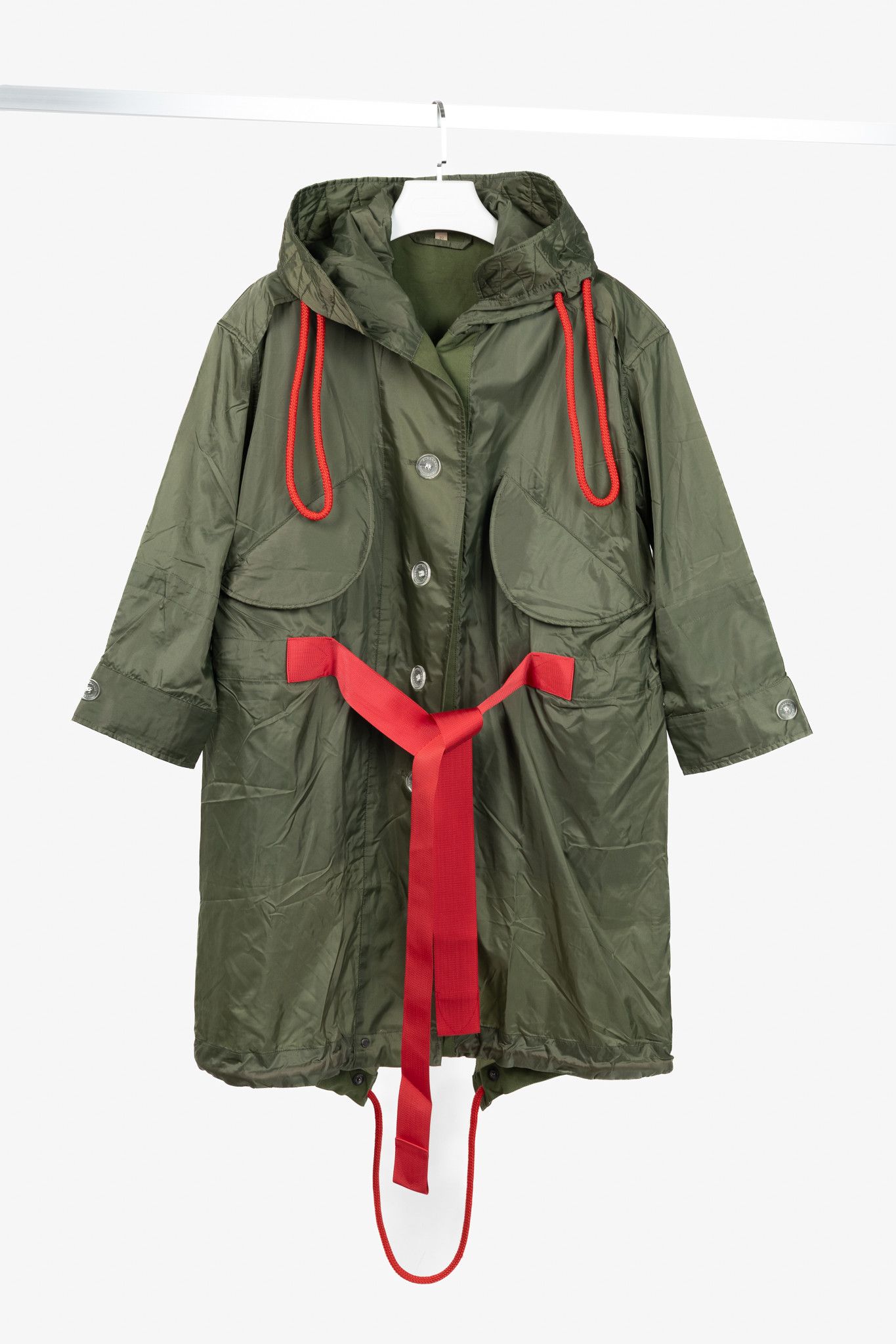 Burberry Burberry Green Tape Detail Showerproof Hooded Parka Size XS / US 0-2 / IT 36-38 - 1 Thumbnail