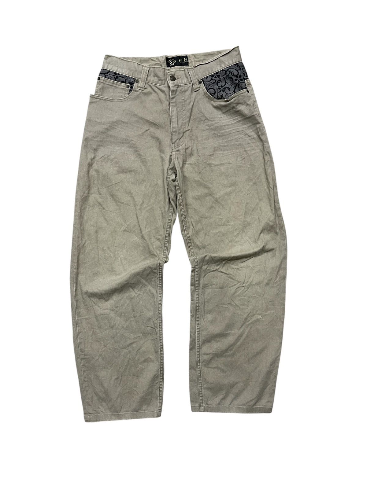 Karakuri Tamashii 2000s YAJIE JAPANESE TRADITIONAL DOUBLE POCKET PANT Size US 30 / EU 46 - 2 Thumbnail