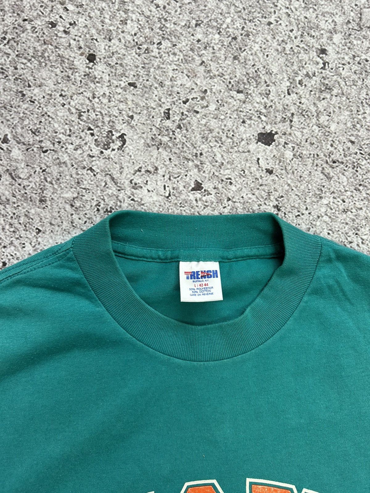 NFL × Vintage Vintage 90s Miami Dolphins NFL Retro Single Stich T-Shirt Size US L / EU 52-54 / 3 - 5 Thumbnail
