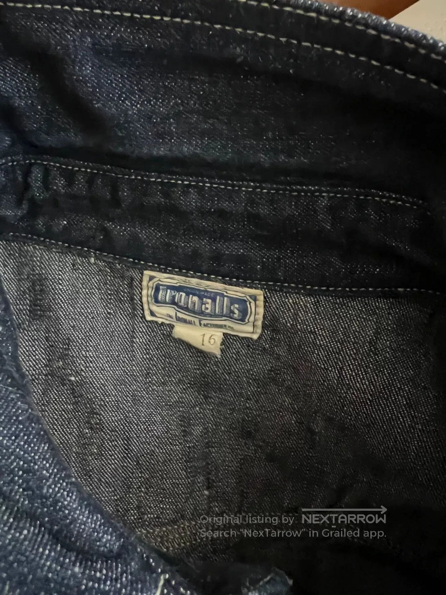 Freewheelers limited edition iron-buttoned denim shirt. Size US L / EU 52-54 / 3 - 9 Thumbnail