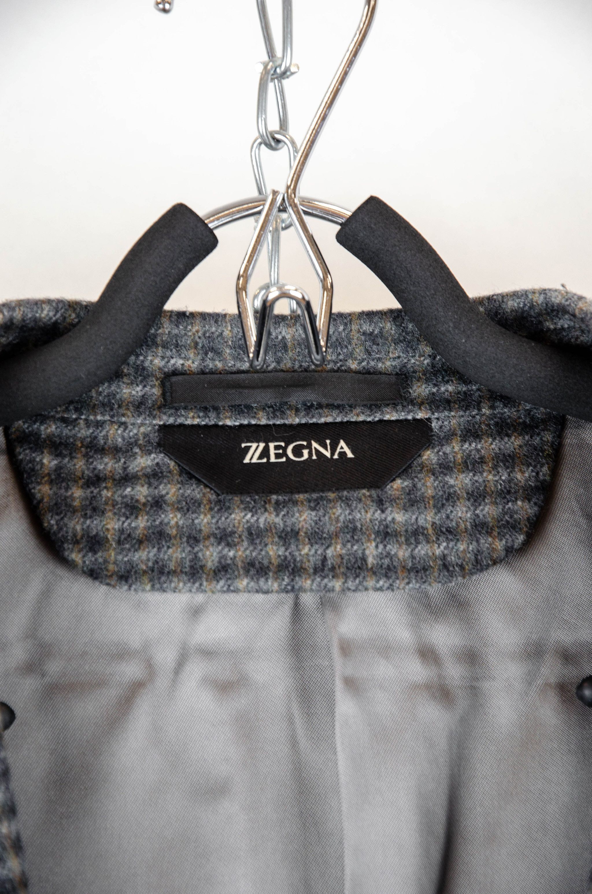 Z Zegna Zegna Wool Tweed Check Blazer – Size 50R Size 40R - 7 Thumbnail