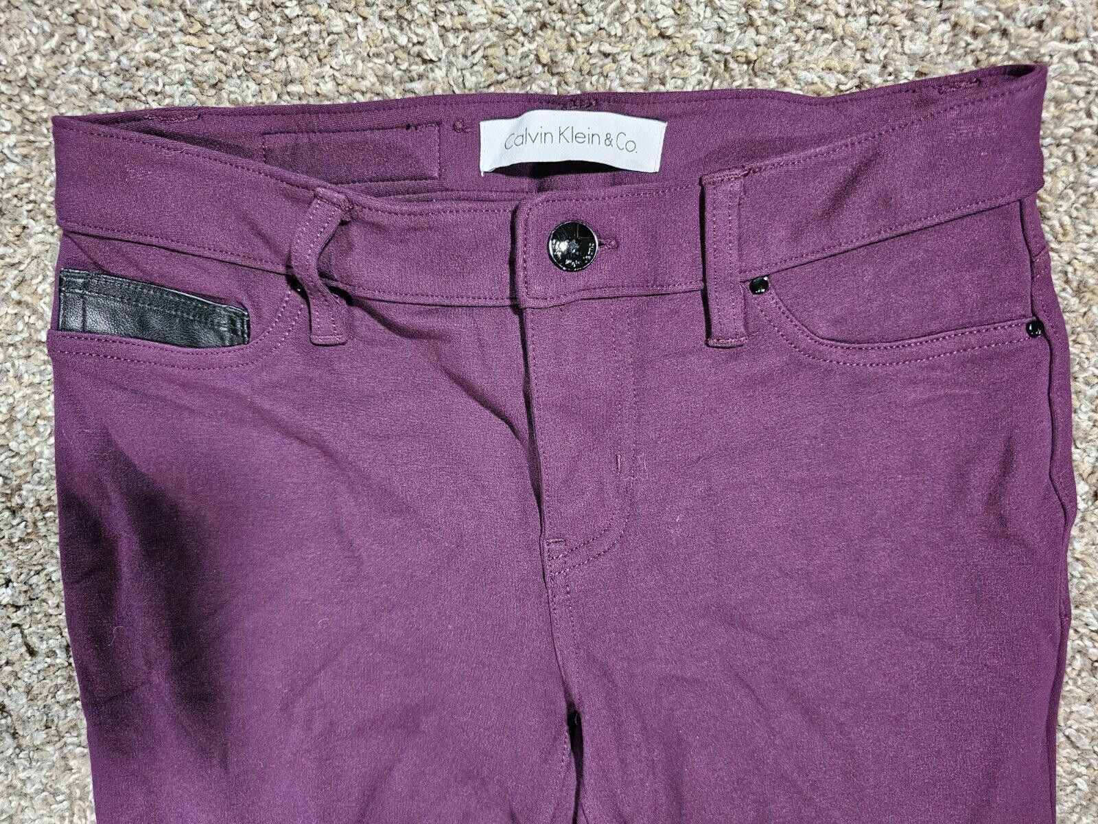 Calvin Klein Calvin Klein Career Women's Ankle Taper Pants Purple Size 4 Size 27" / US 4 / IT 40 - 2 Thumbnail