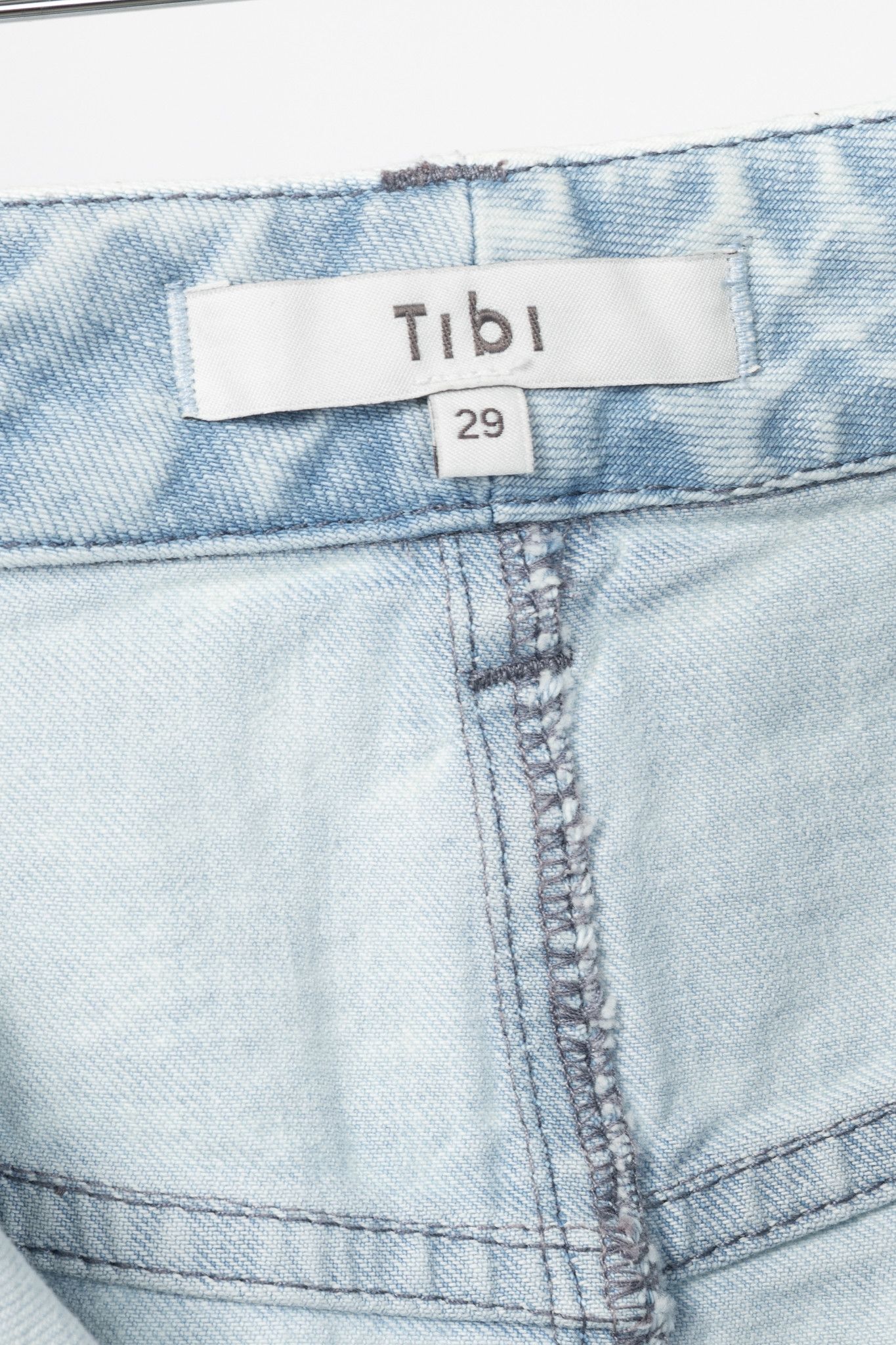 Tibi Tibi Bleached Denim Godet Midi Skirt Size 29" - 8 Thumbnail
