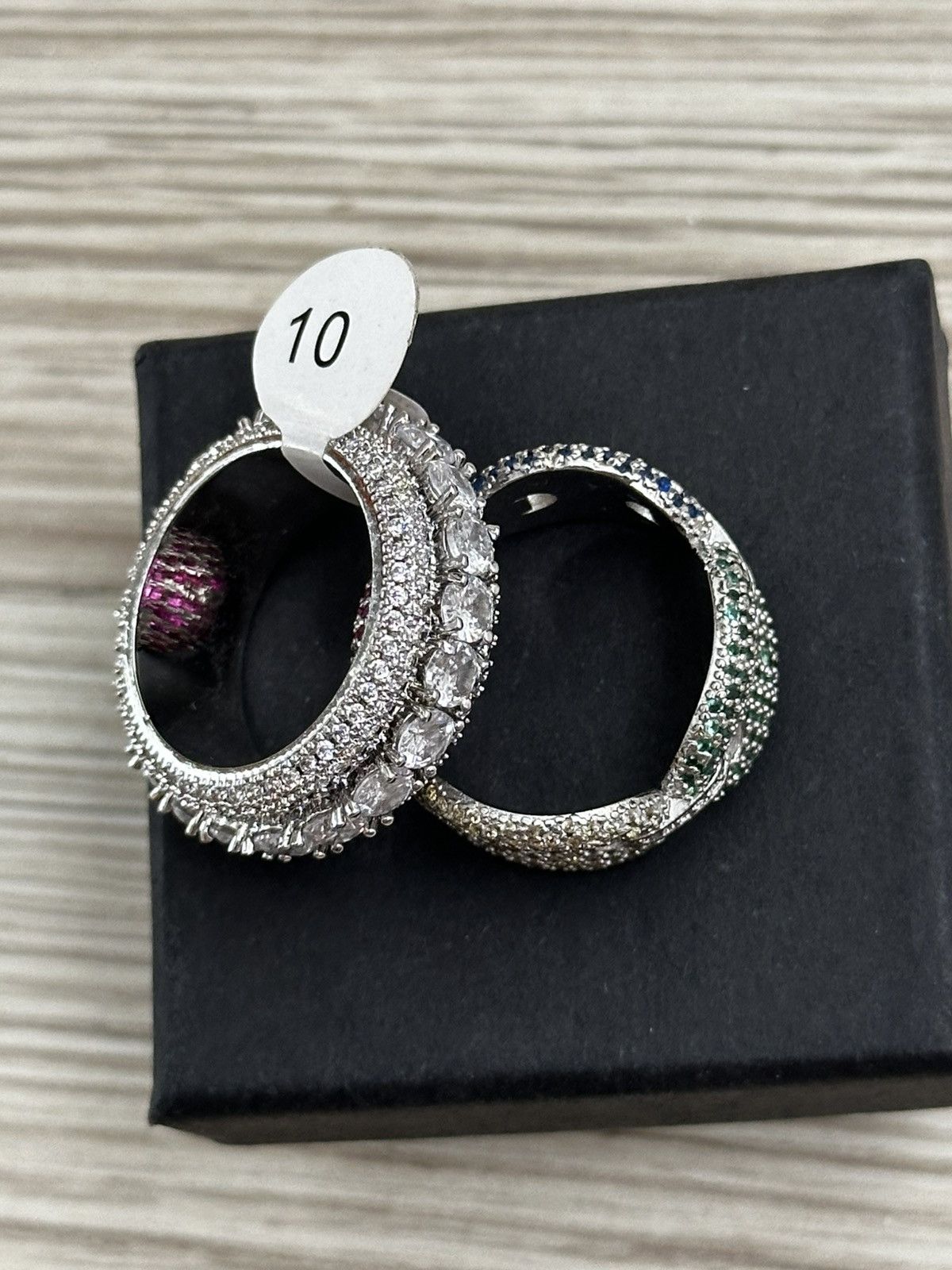 Other 2x Iced cubic zirconia ring size 10 Size ONE SIZE - 1 Thumbnail