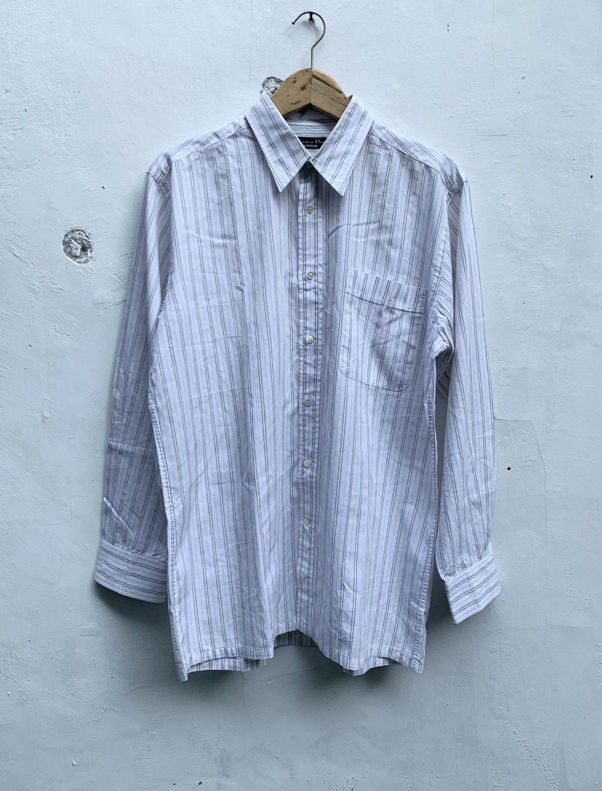 Christian Dior Monsieur Vintage christian dior striped button ups shirt Size US L / EU 52-54 / 3 - 1 Thumbnail