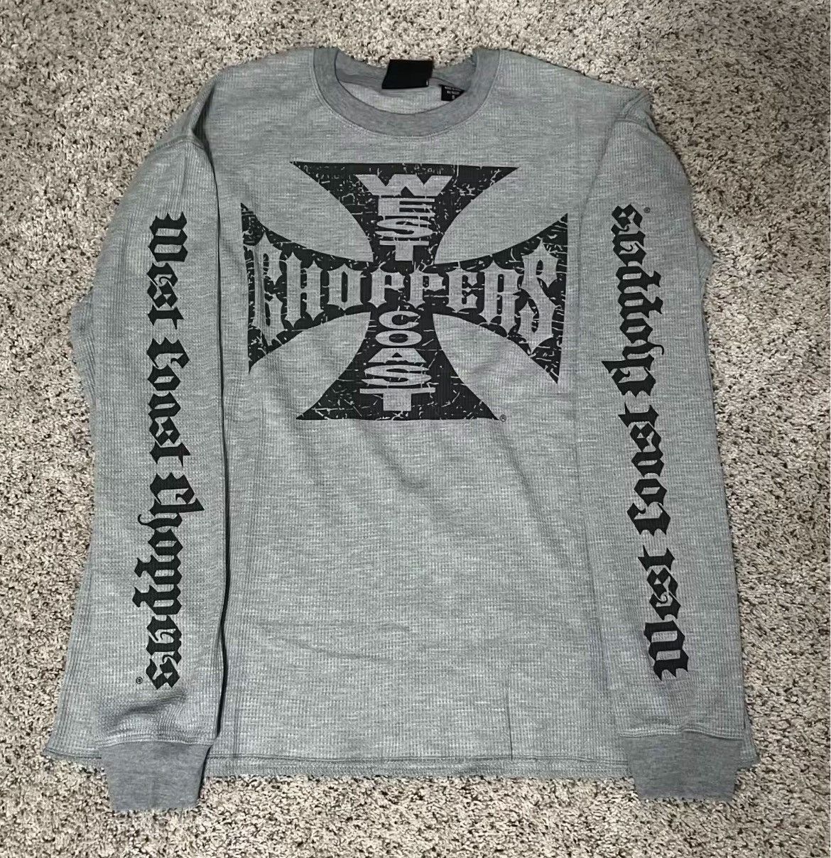 Japanese Brand × Vintage West Coast Choppers Logo Graphics Printed Long Sleeve Shirt Size US S / EU 44-46 / 1 - 1 Thumbnail